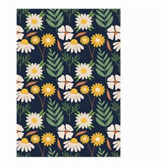 Flower Grey Pattern Floral Large Garden Flag (two Sides) by Dutashop