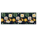 Flower Grey Pattern Floral Banner and Sign 6  x 2  Front