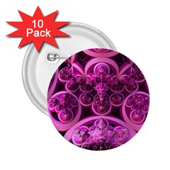 Fractal-math-geometry-visualization Pink 2 25  Buttons (10 Pack)  by Pakrebo