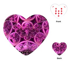 Fractal-math-geometry-visualization Pink Playing Cards Single Design (heart)