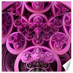 Fractal-math-geometry-visualization Pink Canvas 12  X 12  by Pakrebo