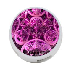 Fractal-math-geometry-visualization Pink 4-port Usb Hub (one Side) by Pakrebo