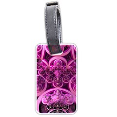 Fractal-math-geometry-visualization Pink Luggage Tag (one Side) by Pakrebo