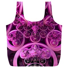 Fractal-math-geometry-visualization Pink Full Print Recycle Bag (xxl) by Pakrebo