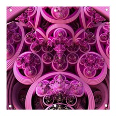 Fractal-math-geometry-visualization Pink Banner And Sign 3  X 3 