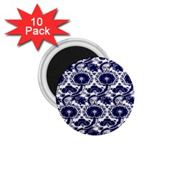 Blue Lace Decorative - Pattern 14th And 15th Century - Italy Vintage 1 75  Magnets (10 Pack)  by ConteMonfrey