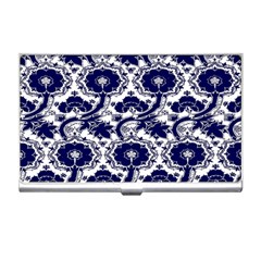 Blue Lace Decorative - Pattern 14th And 15th Century - Italy Vintage Business Card Holder by ConteMonfrey