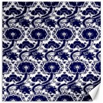 Blue Lace Decorative - Pattern 14th And 15th Century - Italy Vintage Canvas 12  x 12  11.4 x11.56  Canvas - 1