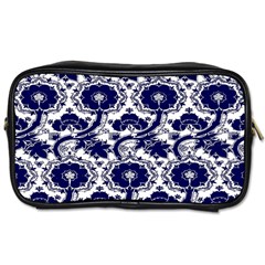 Blue Lace Decorative - Pattern 14th And 15th Century - Italy Vintage Toiletries Bag (one Side) by ConteMonfrey