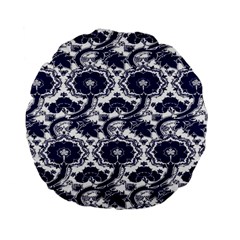 Blue Lace Decorative - Pattern 14th And 15th Century - Italy Vintage Standard 15  Premium Round Cushions by ConteMonfrey