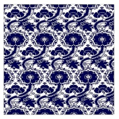 Blue Lace Decorative - Pattern 14th And 15th Century - Italy Vintage Square Satin Scarf (36  X 36 ) by ConteMonfrey