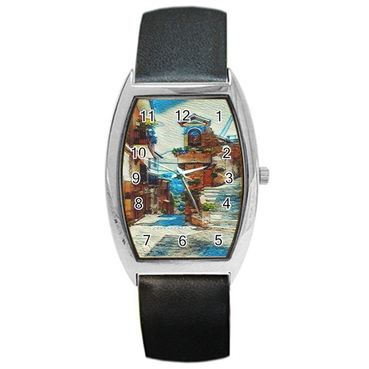 An Italian Neighborhood  Barrel Style Metal Watch