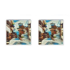 An Italian Neighborhood  Cufflinks (square) by ConteMonfrey