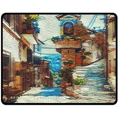 An Italian Neighborhood  Fleece Blanket (medium)  by ConteMonfrey