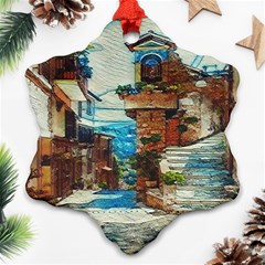 An Italian Neighborhood  Snowflake Ornament (two Sides) by ConteMonfrey