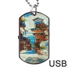 An Italian Neighborhood  Dog Tag Usb Flash (two Sides) by ConteMonfrey