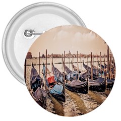 Black Several Boats - Colorful Italy  3  Buttons by ConteMonfrey