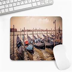 Black Several Boats - Colorful Italy  Large Mousepads by ConteMonfrey