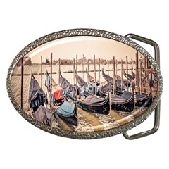 Black Several Boats - Colorful Italy  Belt Buckles by ConteMonfrey