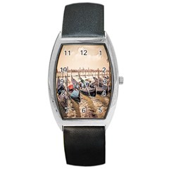 Black Several Boats - Colorful Italy  Barrel Style Metal Watch by ConteMonfrey