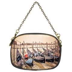 Black Several Boats - Colorful Italy  Chain Purse (two Sides) by ConteMonfrey