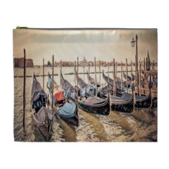 Black Several Boats - Colorful Italy  Cosmetic Bag (xl) by ConteMonfrey