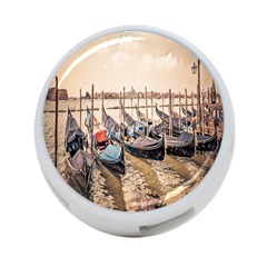 Black Several Boats - Colorful Italy  4-port Usb Hub (one Side) by ConteMonfrey