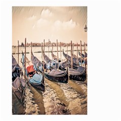 Black Several Boats - Colorful Italy  Small Garden Flag (two Sides) by ConteMonfrey