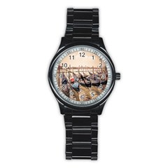 Black Several Boats - Colorful Italy  Stainless Steel Round Watch by ConteMonfrey