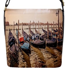 Black Several Boats - Colorful Italy  Flap Closure Messenger Bag (s) by ConteMonfrey