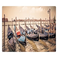 Black Several Boats - Colorful Italy  Double Sided Flano Blanket (small)  by ConteMonfrey