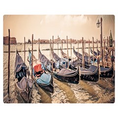 Black Several Boats - Colorful Italy  Double Sided Flano Blanket (medium)  by ConteMonfrey