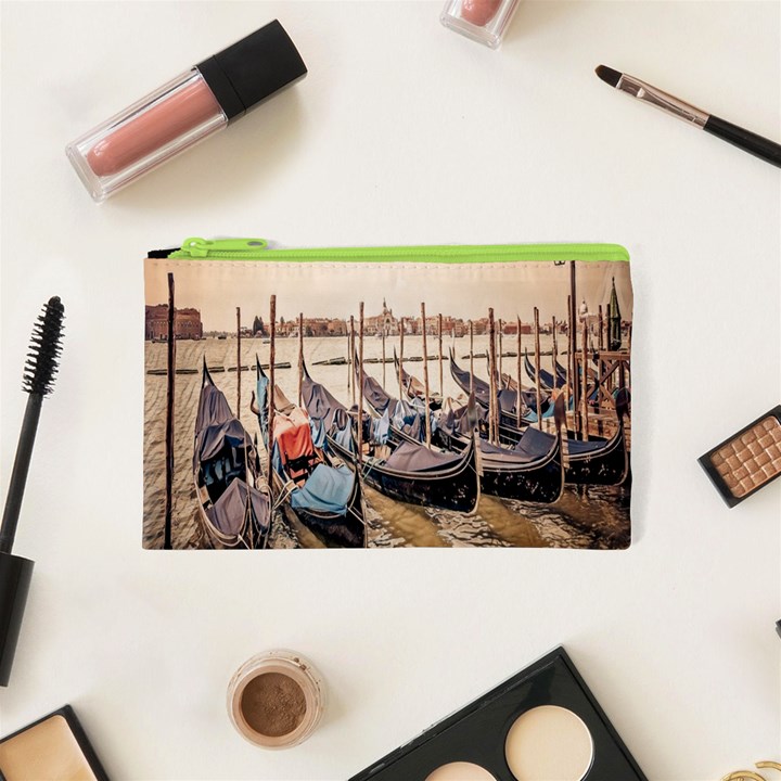 Black Several Boats - Colorful Italy  Cosmetic Bag (XS)