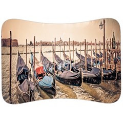 Black Several Boats - Colorful Italy  Velour Seat Head Rest Cushion by ConteMonfrey