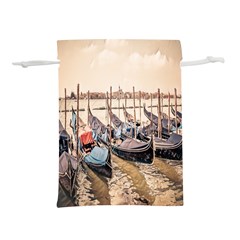 Black Several Boats - Colorful Italy  Lightweight Drawstring Pouch (s) by ConteMonfrey