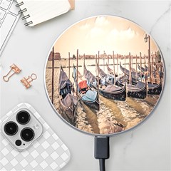 Black Several Boats - Colorful Italy  Wireless Charger by ConteMonfrey