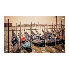 Black Several Boats - Colorful Italy  Banner And Sign 5  X 3  by ConteMonfrey