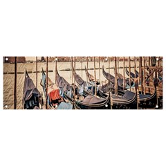 Black Several Boats - Colorful Italy  Banner And Sign 9  X 3  by ConteMonfrey