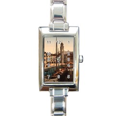  The Harbor, Riva, Lake Garda, Italy 1890-1900 Rectangle Italian Charm Watch by ConteMonfrey