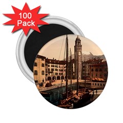  The Harbor, Riva, Lake Garda, Italy 1890-1900 2 25  Magnets (100 Pack)  by ConteMonfrey