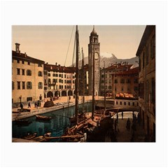  The Harbor, Riva, Lake Garda, Italy 1890-1900 Small Glasses Cloth by ConteMonfrey