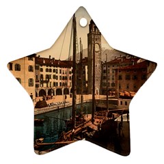  The Harbor, Riva, Lake Garda, Italy 1890-1900 Star Ornament (two Sides) by ConteMonfrey