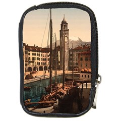  The Harbor, Riva, Lake Garda, Italy 1890-1900 Compact Camera Leather Case by ConteMonfrey