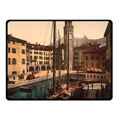  The Harbor, Riva, Lake Garda, Italy 1890-1900 Fleece Blanket (small) by ConteMonfrey