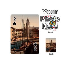  The Harbor, Riva, Lake Garda, Italy 1890-1900 Playing Cards 54 Designs (mini) by ConteMonfrey