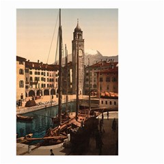  The Harbor, Riva, Lake Garda, Italy 1890-1900 Small Garden Flag (two Sides) by ConteMonfrey