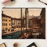  The Harbor, Riva, Lake Garda, Italy 1890-1900 Cosmetic Bag (XXXL) Front