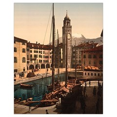  The Harbor, Riva, Lake Garda, Italy 1890-1900 Drawstring Bag (small) by ConteMonfrey