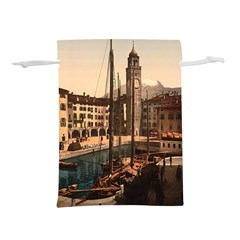  The Harbor, Riva, Lake Garda, Italy 1890-1900 Lightweight Drawstring Pouch (l) by ConteMonfrey