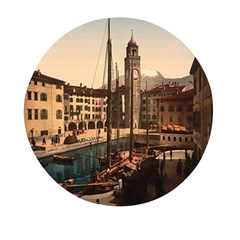  The Harbor, Riva, Lake Garda, Italy 1890-1900 Mini Round Pill Box (pack Of 3) by ConteMonfrey